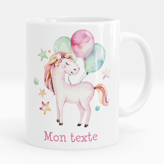 Tazza / Mug personalizzata - Palloncini unicorno
