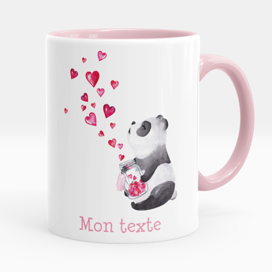 Tazza / Mug personalizzata - Panda cuori
