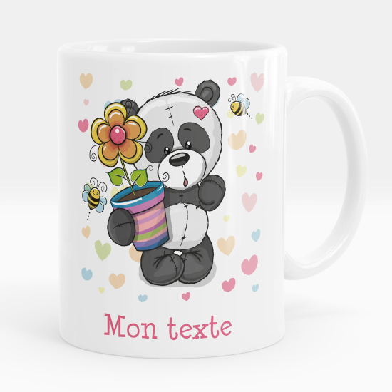 Tazza / Mug personalizzata - Panda fiore