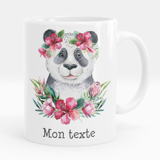 Tazza / Mug personalizzata - Panda fiori