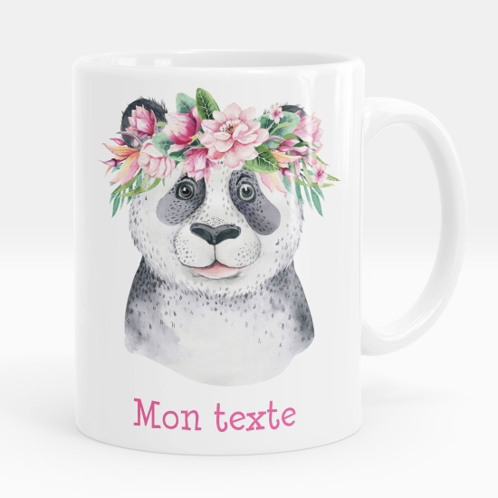 Tazza / Mug personalizzata - Panda fiori