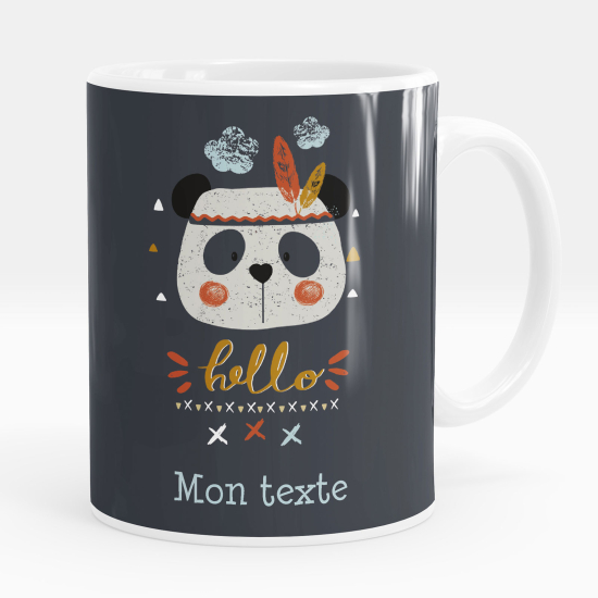 Tazza / Mug personalizzata - Panda indiano ciao