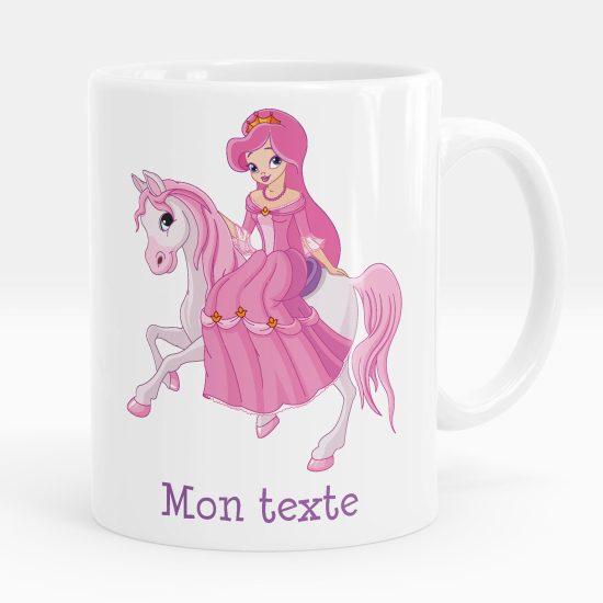 Tazza / Mug personalizzata - Principessa e unicorno