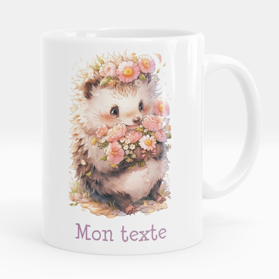 Tazza / Mug personalizzata - Riccio fiori
