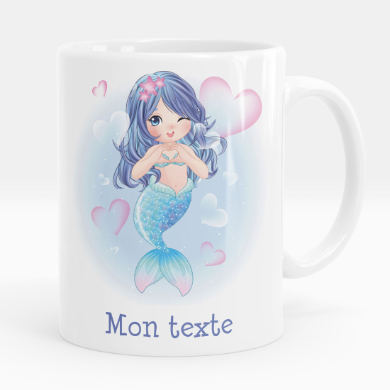 Tazza / Mug personalizzata - Sirena cuori