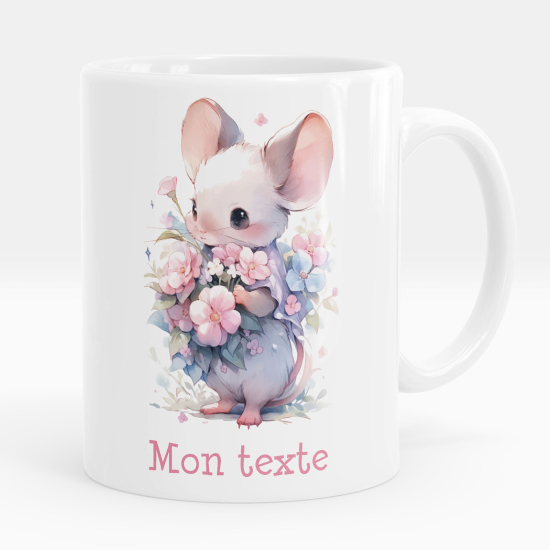 Tazza / Mug personalizzata - Topo fiori