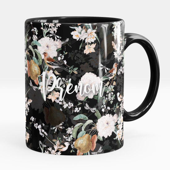 Tazza / Mug personalizzata - Uccelli fiori