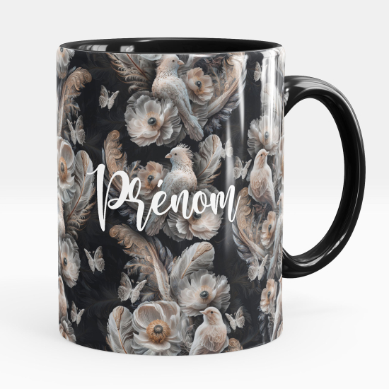 Tazza / Mug personalizzata - Uccelli piume