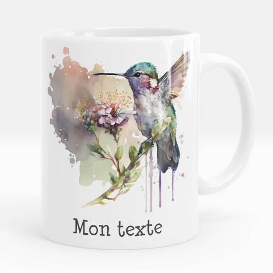 Tazza / Mug personalizzata - Uccello fiori