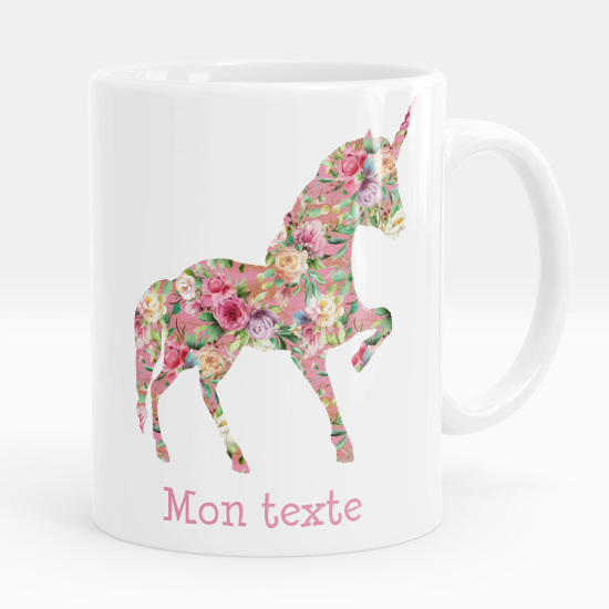 Tazza / Mug personalizzata - Unicorno fiori