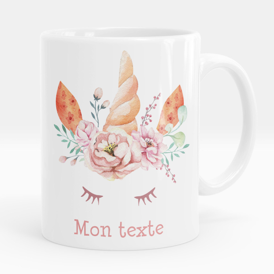 Tazza / Mug personalizzata - Unicorno fiori