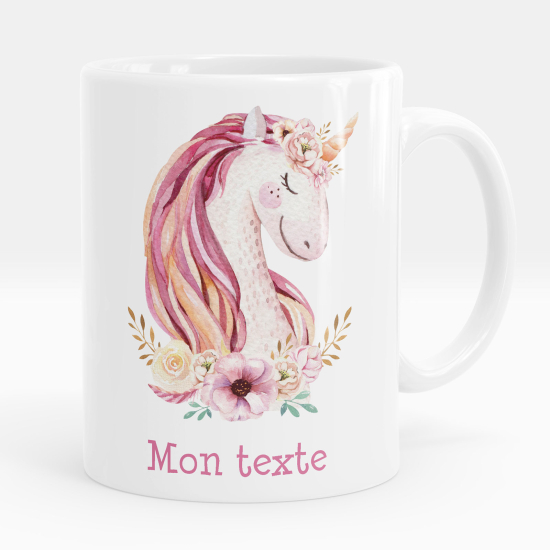 Tazza / Mug personalizzata - Unicorno fiori