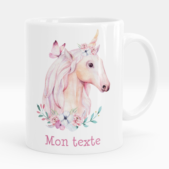 Tazza / Mug personalizzata - Unicorno fiori