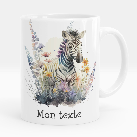 Tazza / Mug personalizzata - Zebra fiori