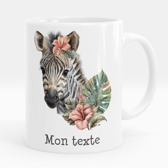 Tazza / Mug personalizzata - Zebra fiori