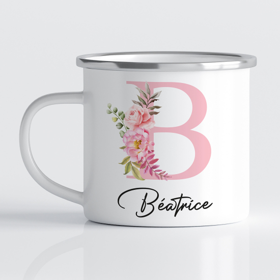 tazza smaltata monogram personalizzata - Lettera B