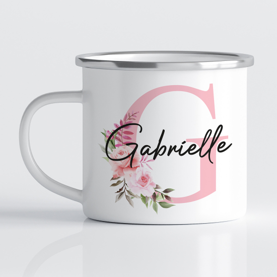 tazza smaltata monogram personalizzata - Lettera G