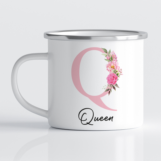 tazza smaltata monogram personalizzata - Lettera Q