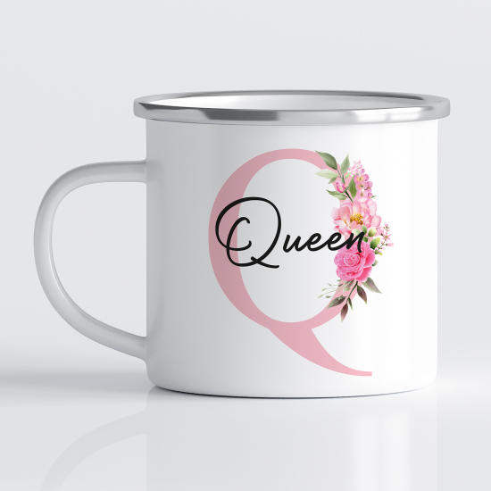 tazza smaltata monogram personalizzata - Lettera Q