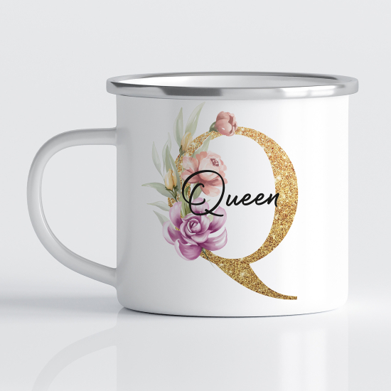 tazza smaltata monogram personalizzata - Lettera Q