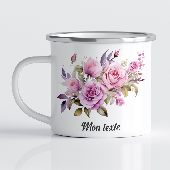 tazza smaltata personalizzata - Fiori