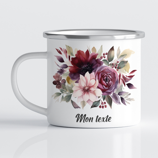 tazza smaltata personalizzata - Fiori