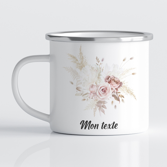 tazza smaltata personalizzata - Fiori