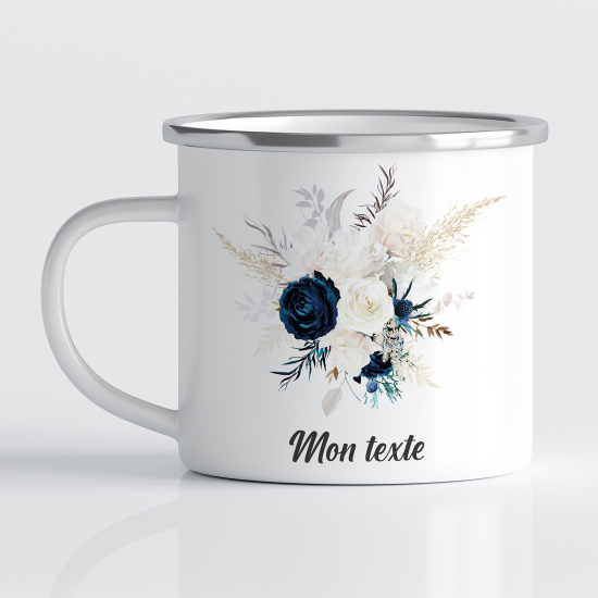 tazza smaltata personalizzata - Fiori