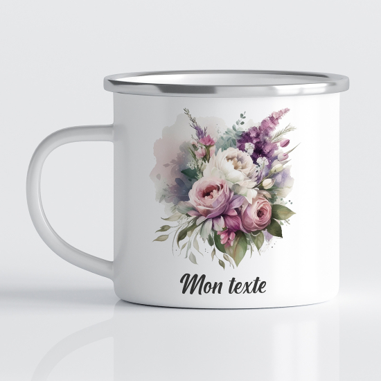 tazza smaltata personalizzata - Fiori
