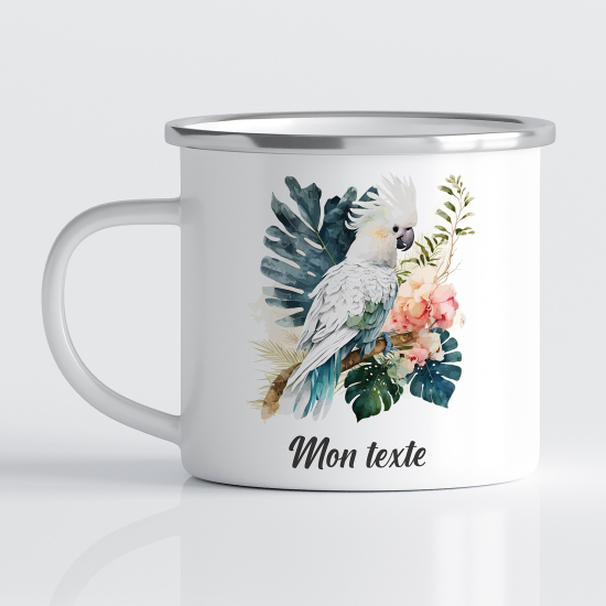 tazza smaltata personalizzata - Pappagallo