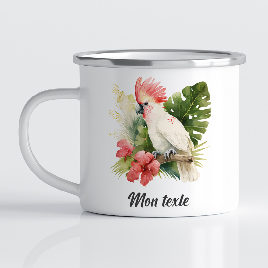 tazza smaltata personalizzata - Pappagallo