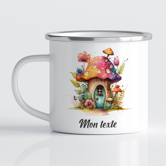 tazza smaltata personalizzata per Bambini - Casa Fungo