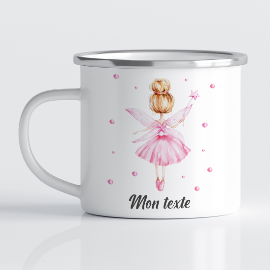 tazza smaltata personalizzata per Bambini - Fata
