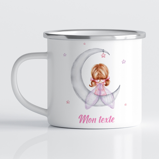 tazza smaltata personalizzata per Bambini - Fata Luna