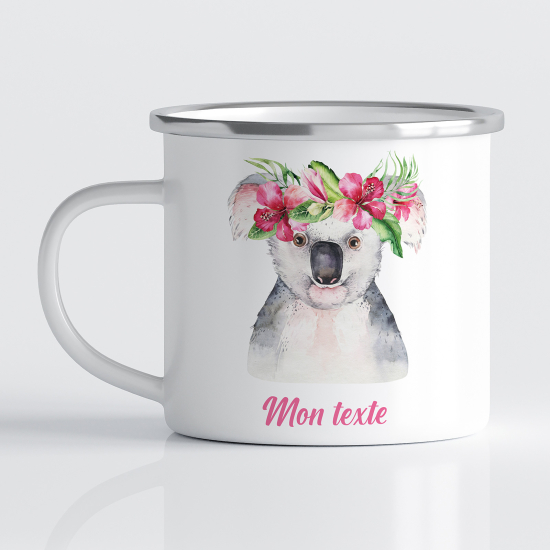 tazza smaltata personalizzata per Bambini - Koala