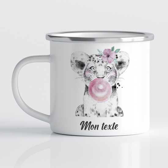 tazza smaltata personalizzata per Bambini - Leone