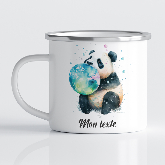 tazza smaltata personalizzata per Bambini - Panda