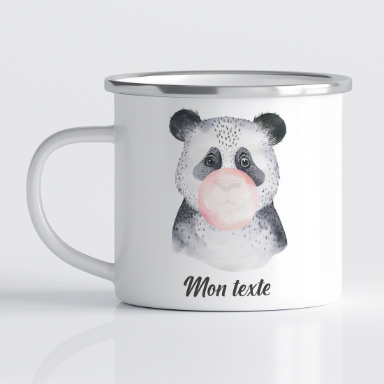 tazza smaltata personalizzata per Bambini - Panda