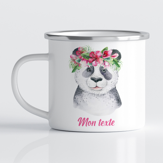 tazza smaltata personalizzata per Bambini - Panda