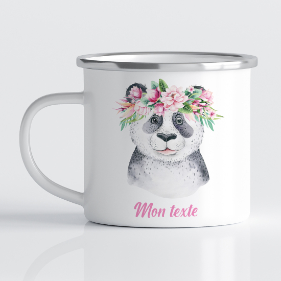 tazza smaltata personalizzata per Bambini - Panda