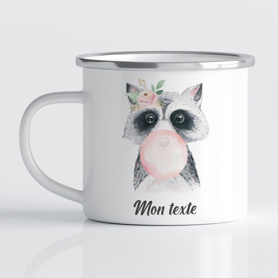 tazza smaltata personalizzata per Bambini - Procione