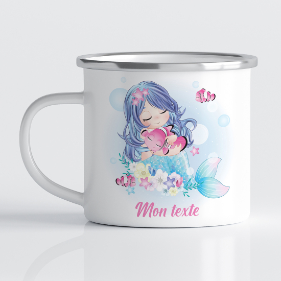 tazza smaltata personalizzata per Bambini - Sirena