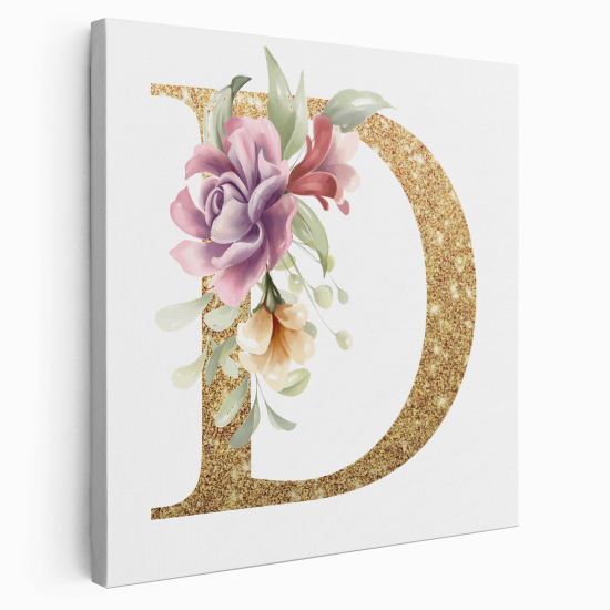 Tela monogram personalizzata - Lettera D