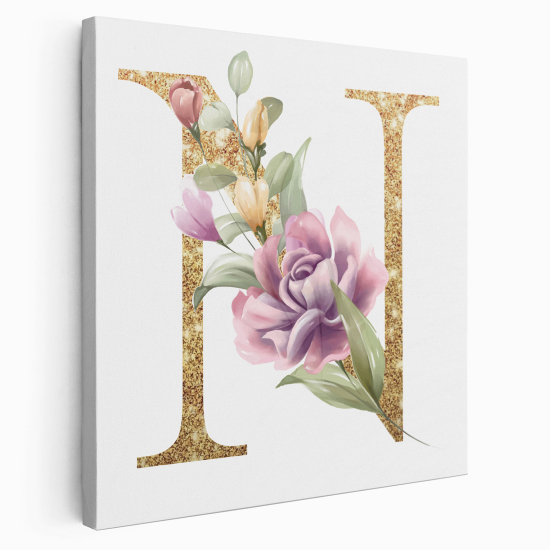 Tela monogram personalizzata - Lettera N
