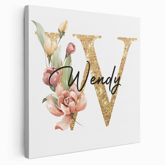 Tela monogram personalizzata - Lettera W