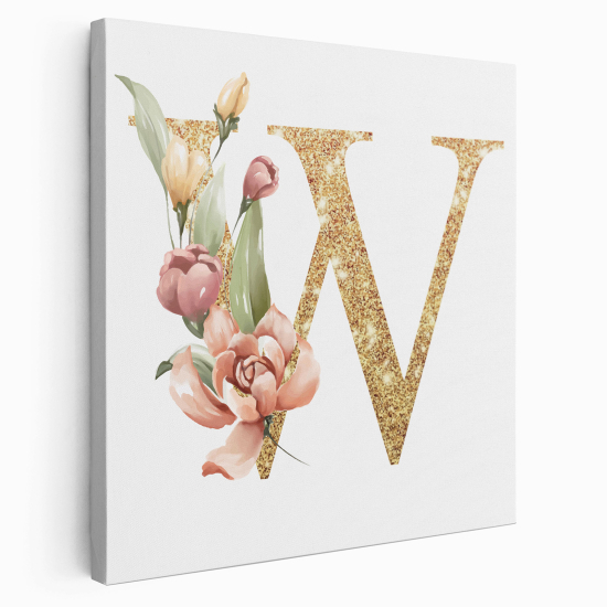 Tela monogram personalizzata - Lettera W