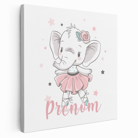 Tela per bambini personalizzata - Ballerina Elefante