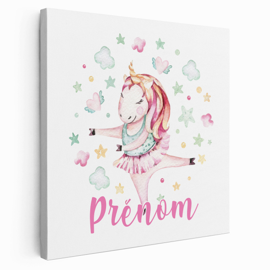 Tela per bambini personalizzata - Ballerina Unicorno