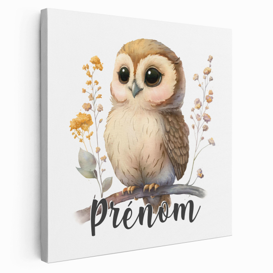 Tela per bambini personalizzata - Civetta