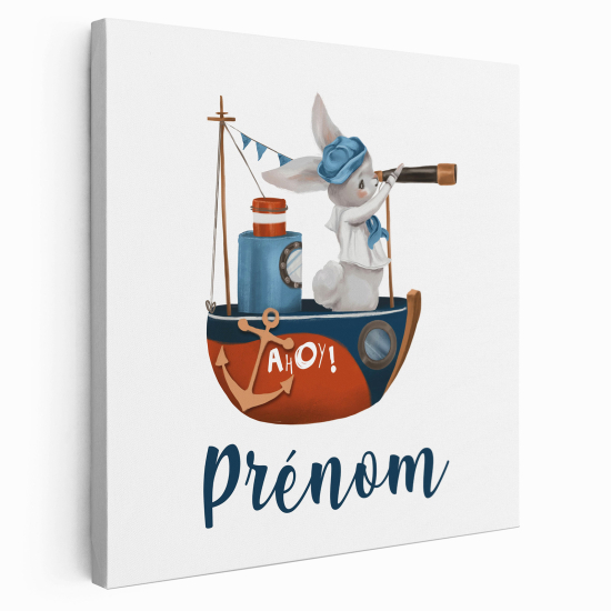 Tela per bambini personalizzata - Coniglio Marino